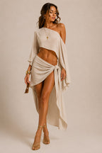 Mykonos Off-Shoulder Crop & Skirt Set