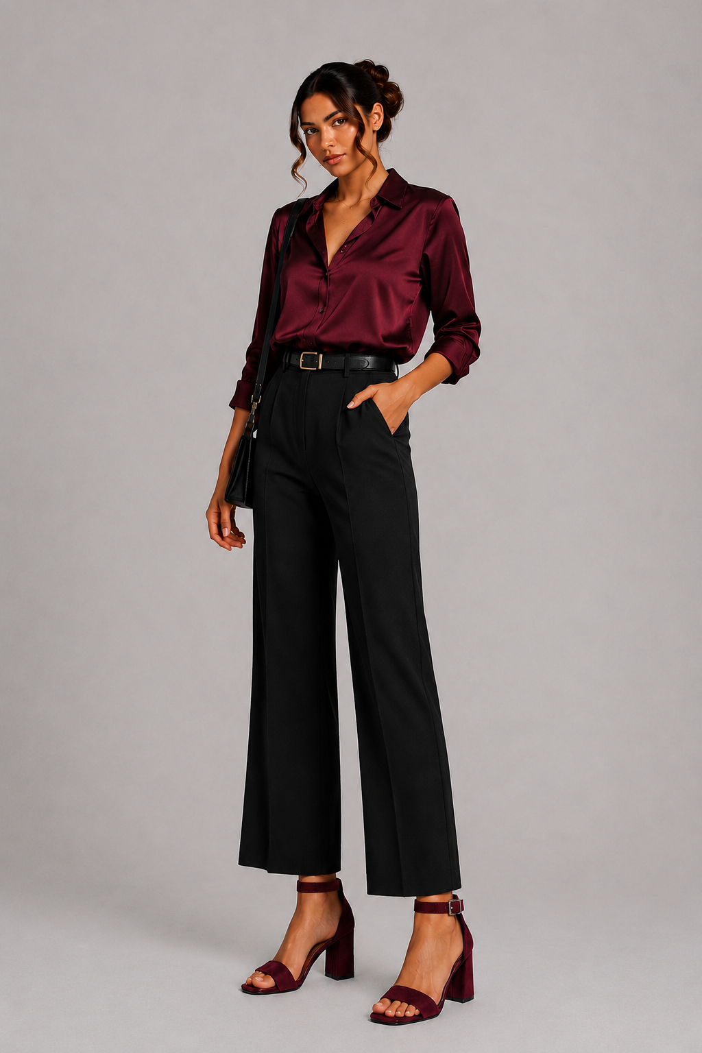 All-match Open-toe Buckle Roman High Heels