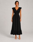 Long Summer Short Sleeve Dress