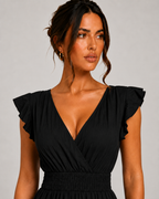 Long Summer Short Sleeve Dress