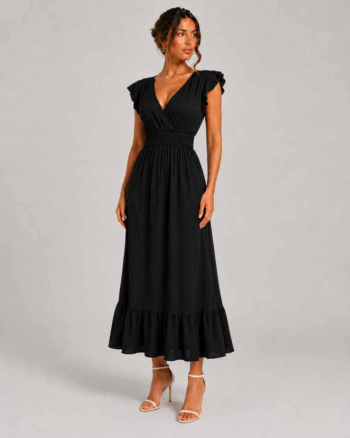 Long Summer Short Sleeve Dress