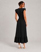 Long Summer Short Sleeve Dress