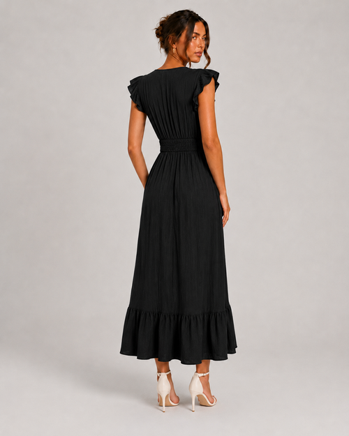 Long Summer Short Sleeve Dress