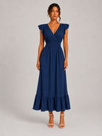 Long Summer Short Sleeve Dress