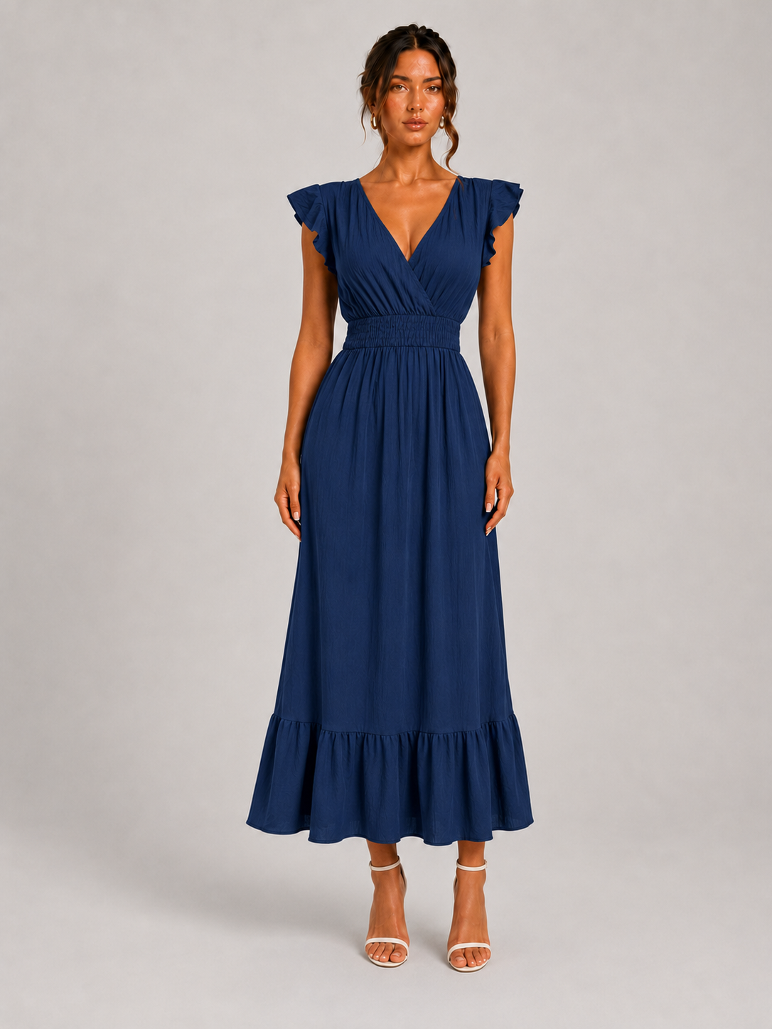 Long Summer Short Sleeve Dress