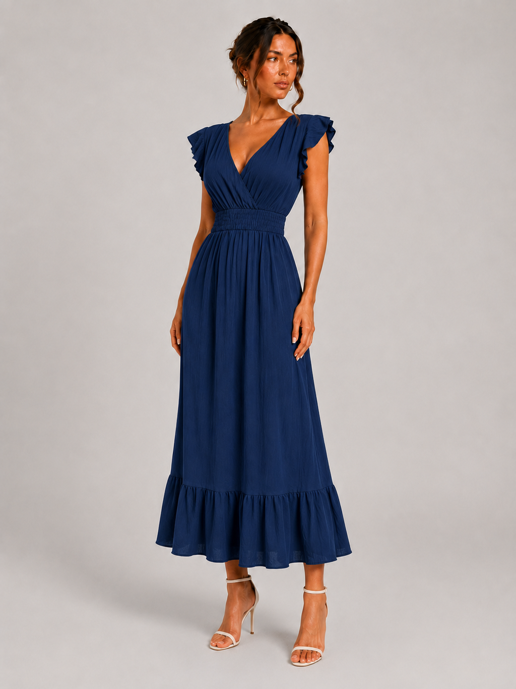 Long Summer Short Sleeve Dress