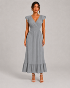 Long Summer Short Sleeve Dress