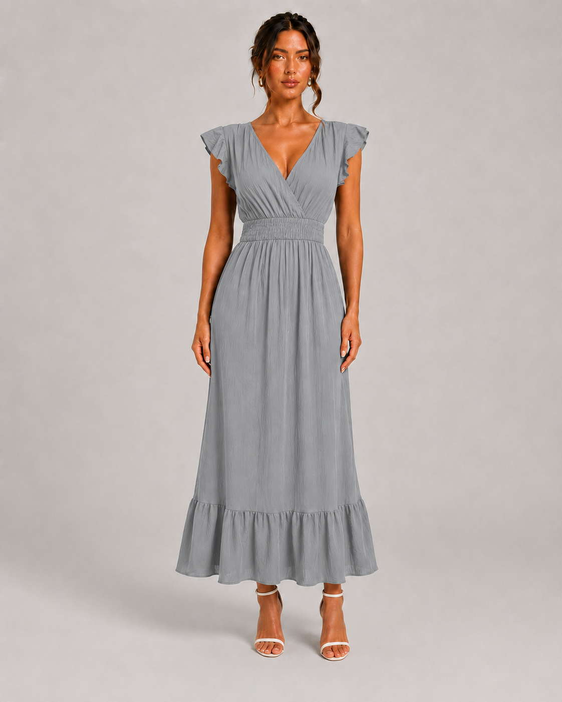 Long Summer Short Sleeve Dress