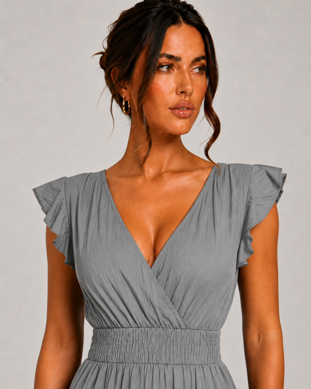 Long Summer Short Sleeve Dress