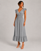 Long Summer Short Sleeve Dress