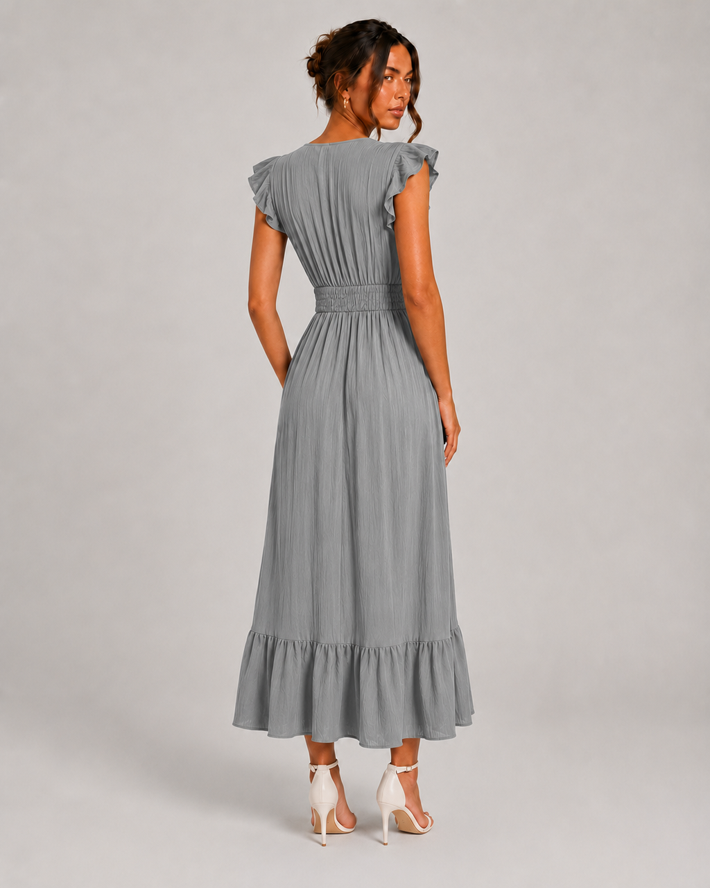 Long Summer Short Sleeve Dress