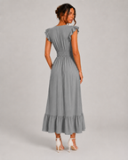 Long Summer Short Sleeve Dress