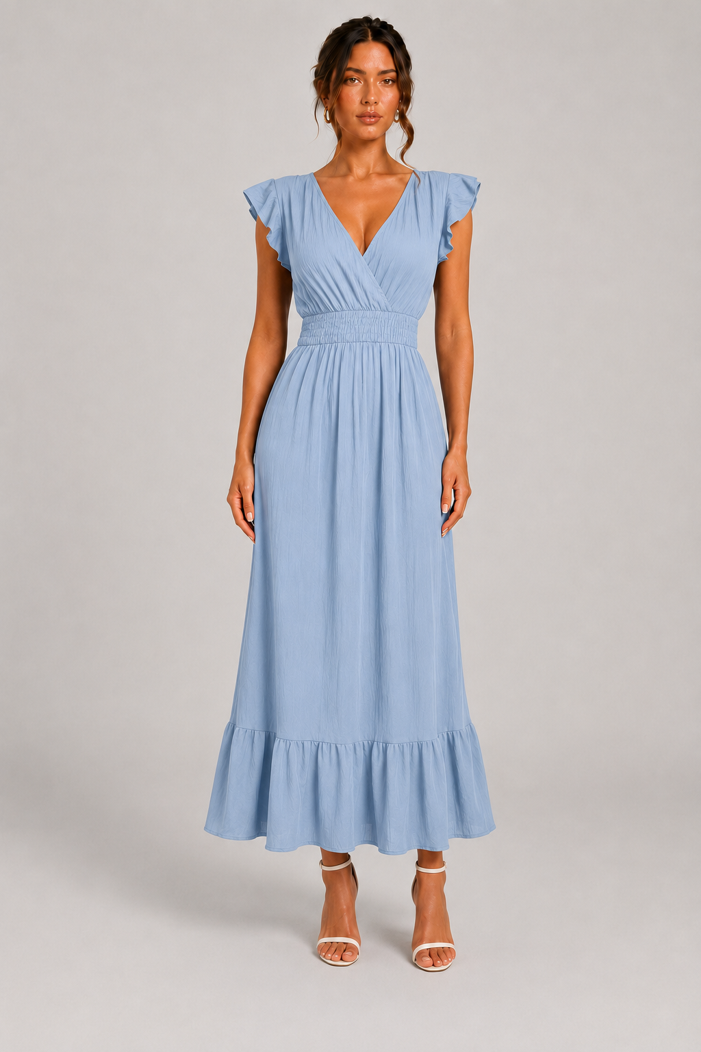 Long Summer Short Sleeve Dress