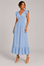 Long Summer Short Sleeve Dress
