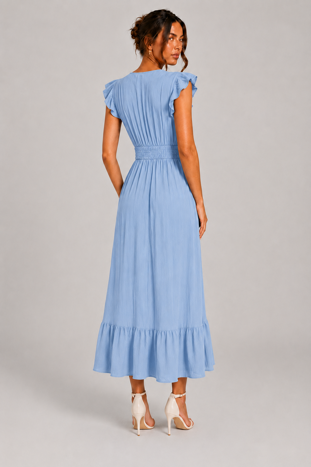 Long Summer Short Sleeve Dress