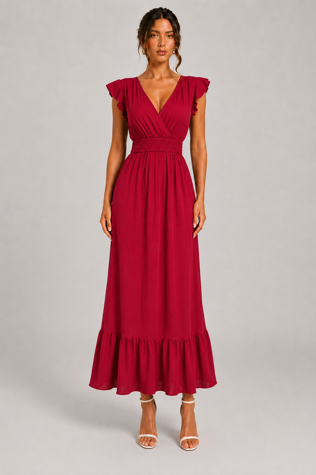Long Summer Short Sleeve Dress
