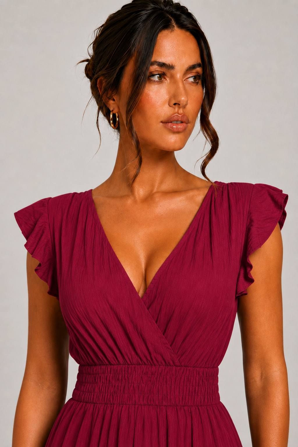 Long Summer Short Sleeve Dress