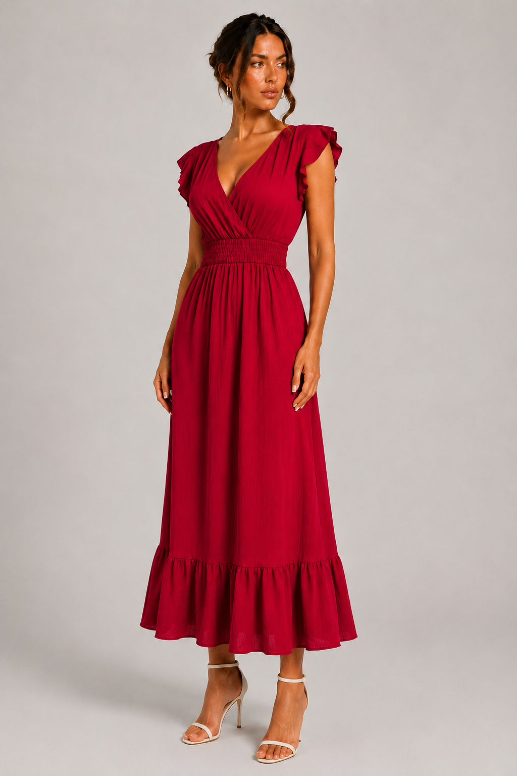 Long Summer Short Sleeve Dress