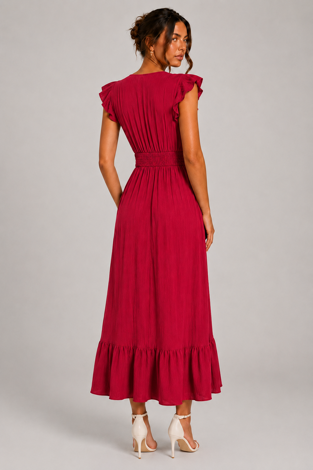 Long Summer Short Sleeve Dress