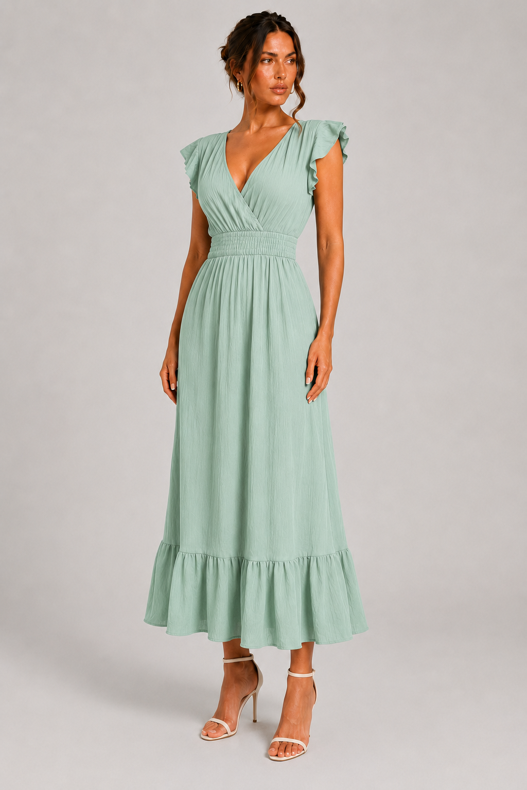 Long Summer Short Sleeve Dress