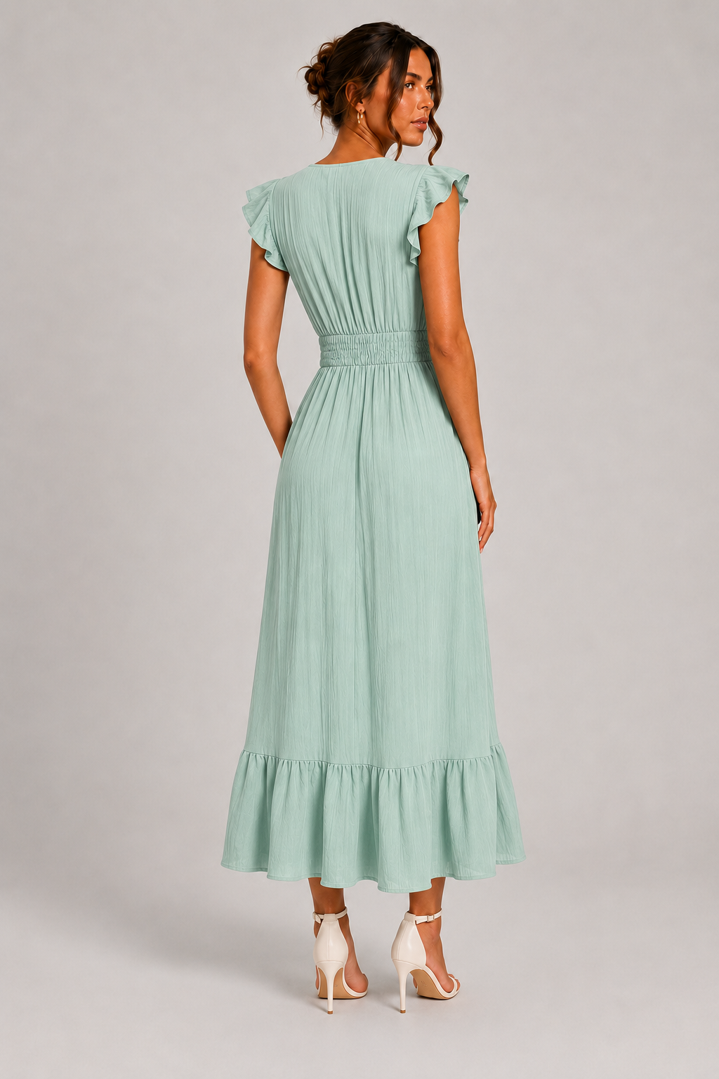 Long Summer Short Sleeve Dress