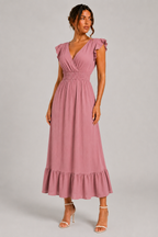 Long Summer Short Sleeve Dress