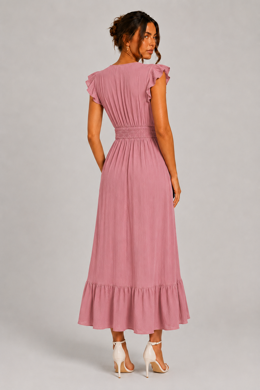 Long Summer Short Sleeve Dress