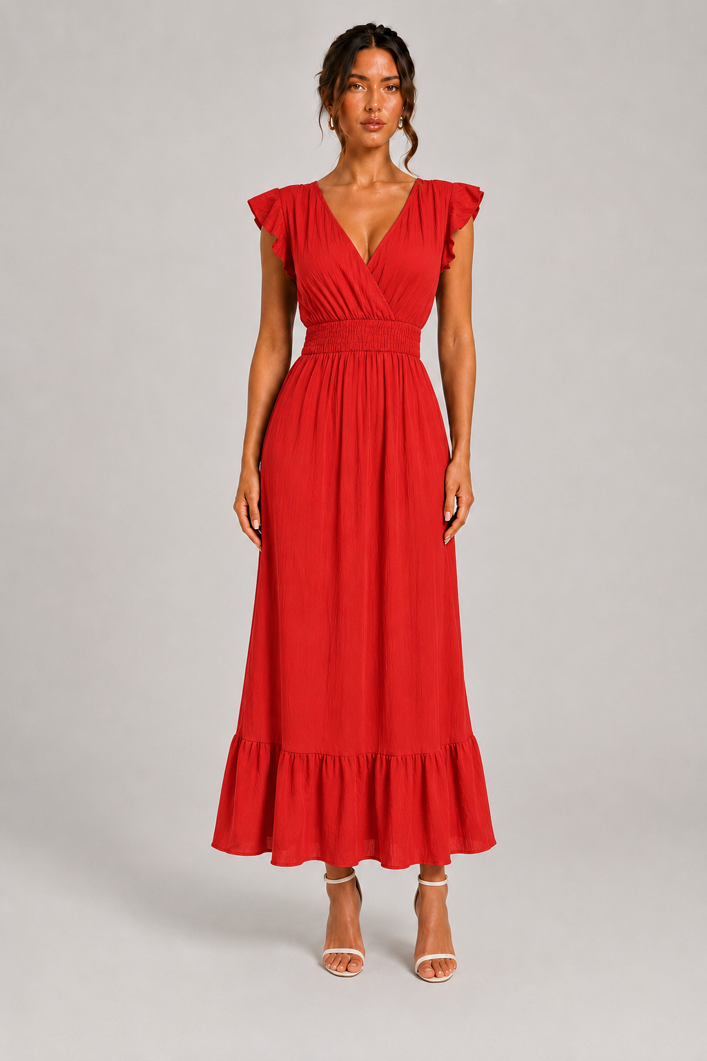 Long Summer Short Sleeve Dress