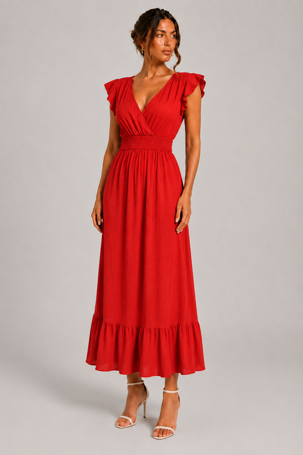 Long Summer Short Sleeve Dress