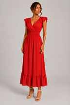 Long Summer Short Sleeve Dress