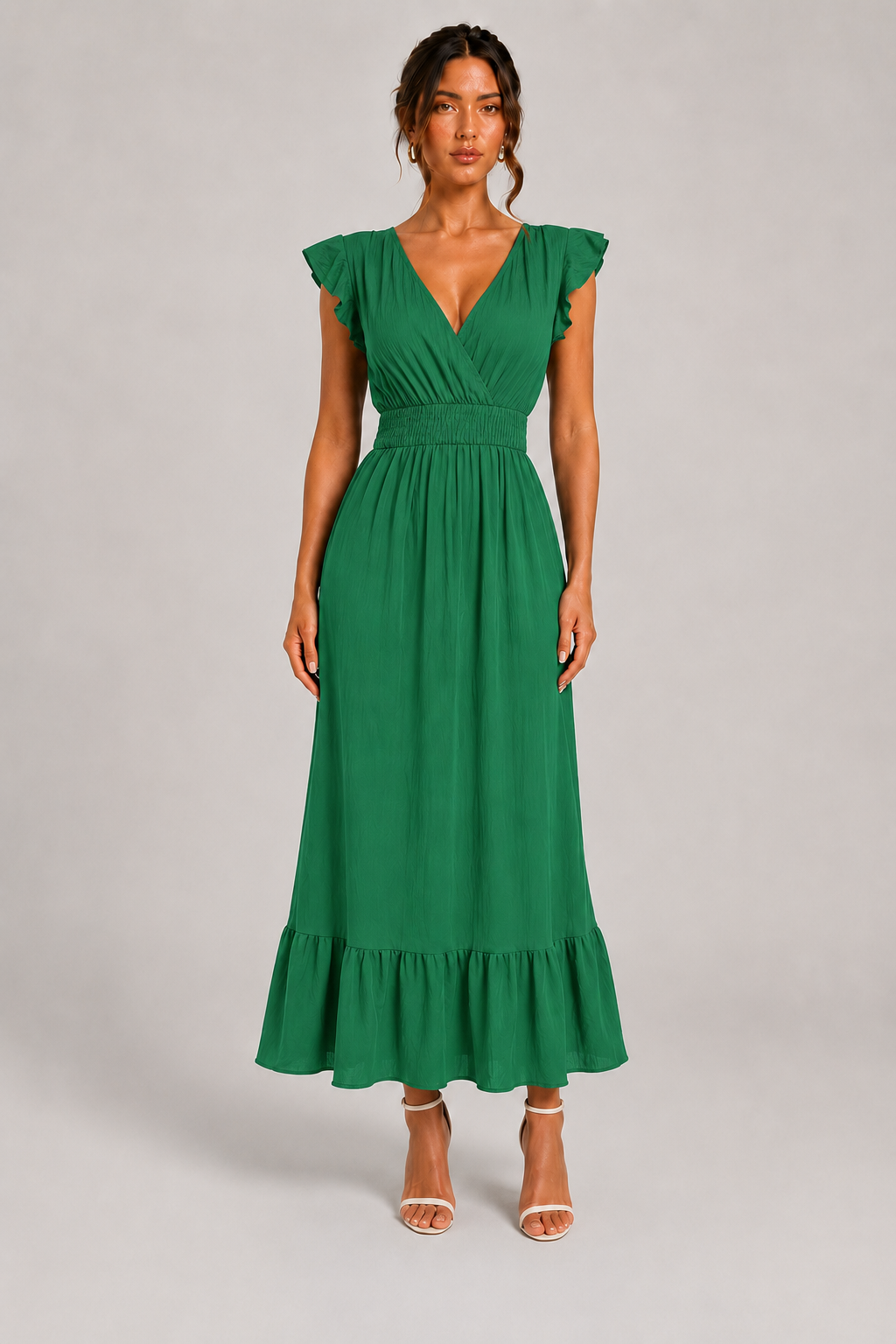 Long Summer Short Sleeve Dress