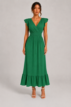 Long Summer Short Sleeve Dress