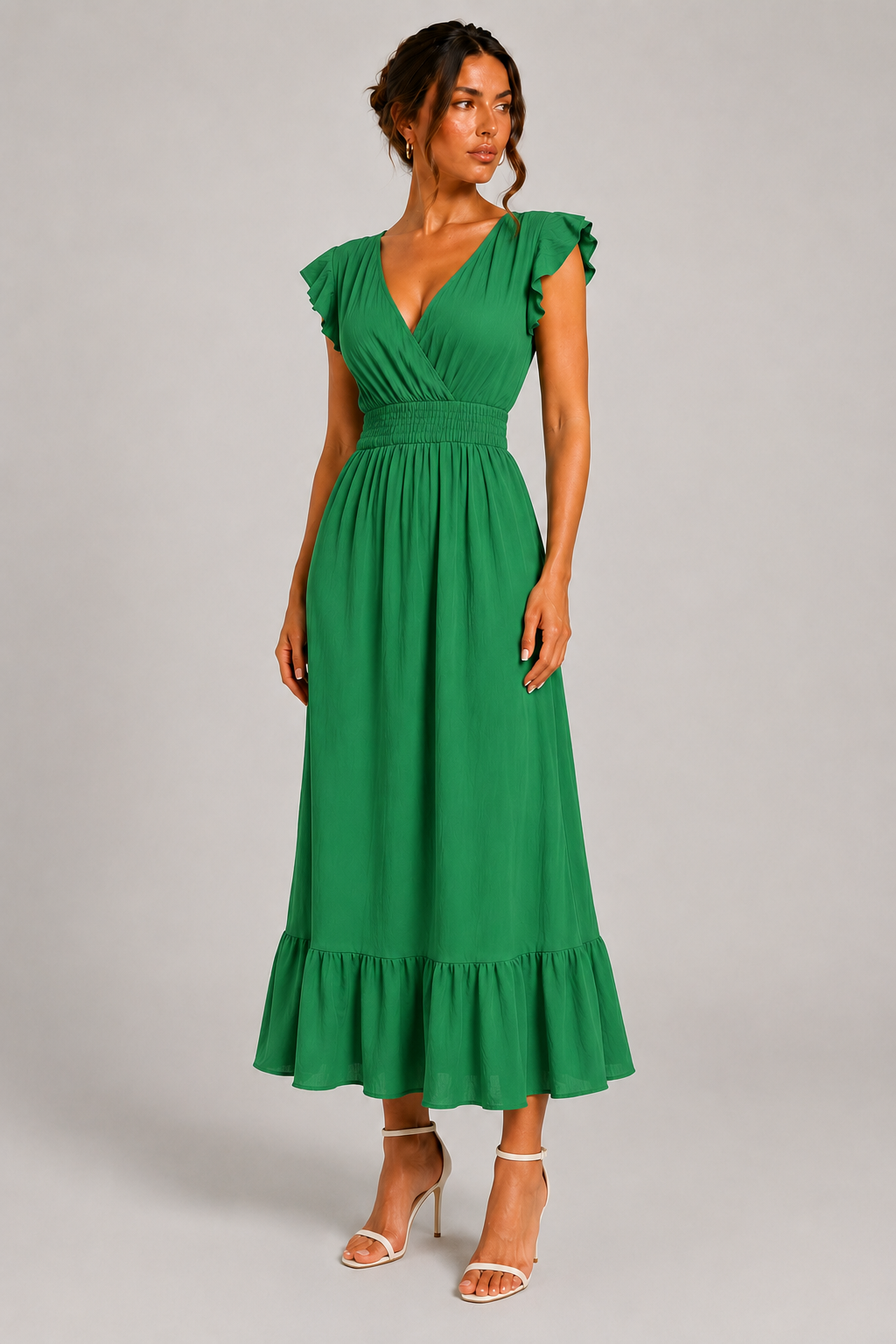 Long Summer Short Sleeve Dress