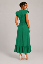 Long Summer Short Sleeve Dress