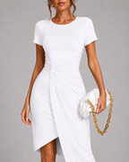 Hourglass Wrap Hem Dress