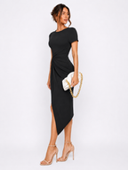 Hourglass Wrap Hem Dress