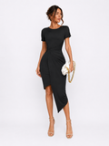 Hourglass Wrap Hem Dress