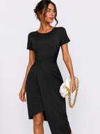 Hourglass Wrap Hem Dress