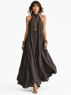 The Santorini Halter Maxi Dress
