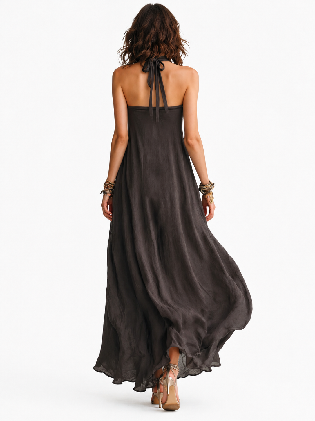 The Santorini Halter Maxi Dress