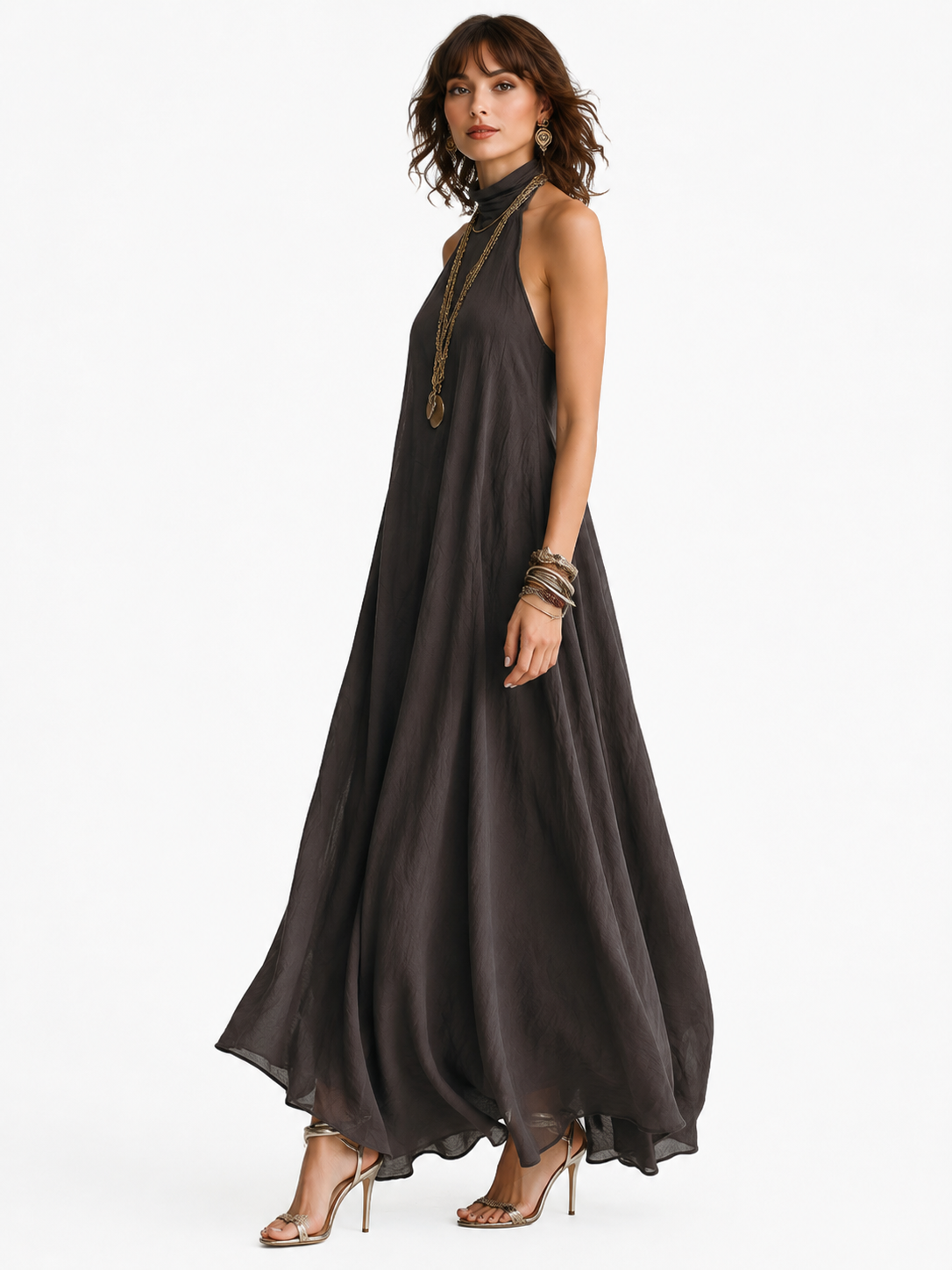The Santorini Halter Maxi Dress