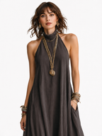 The Santorini Halter Maxi Dress