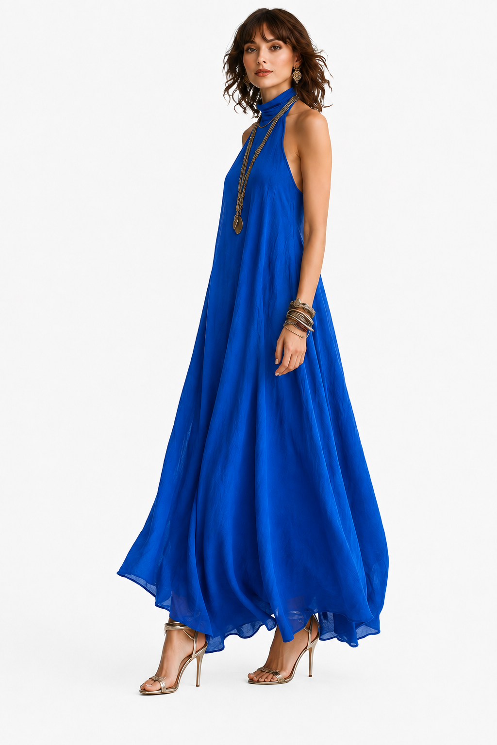 The Santorini Halter Maxi Dress