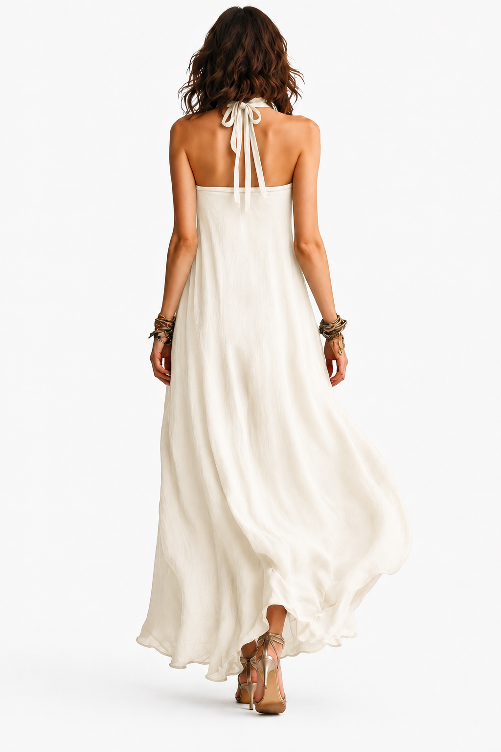 The Santorini Halter Maxi Dress