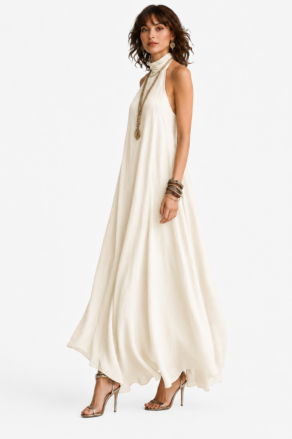 The Santorini Halter Maxi Dress