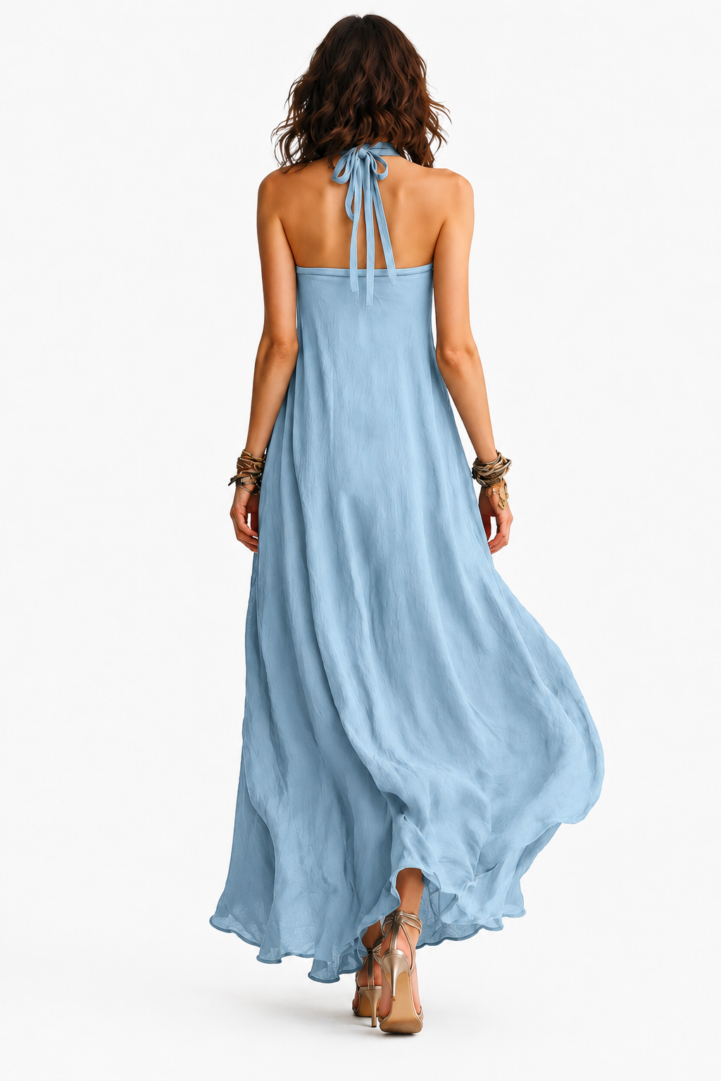 The Santorini Halter Maxi Dress