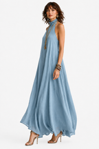 The Santorini Halter Maxi Dress