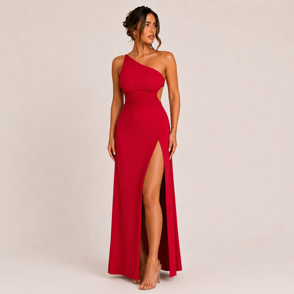 The Athena One-Shoulder Maxi