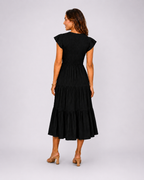 The Meadow Smocked Tiered Midi
