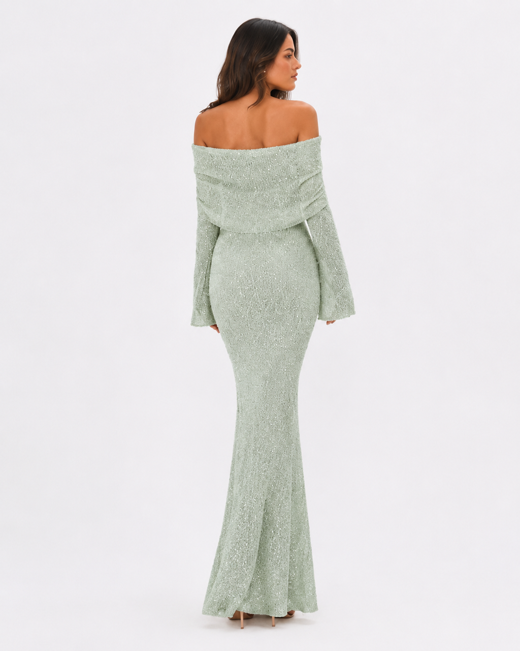 The Sage Ethereal Off-Shoulder Knit